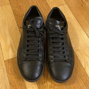 Saint Laurent low trainers sneakers in size EU 42.5 black